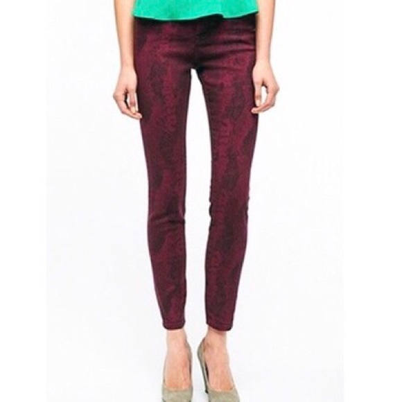 Urban Outfitters Denim - UO BDG Snake Print High Rise Cigarette Ankle Jeans